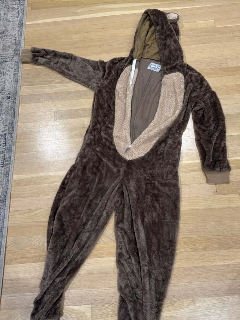 Funziez Slim Fit Sherpa Bear Onesie - Adult Medium